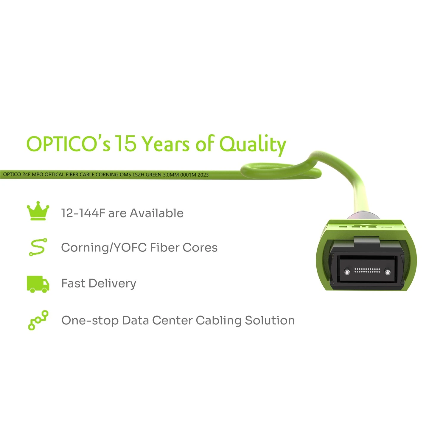 24F MPO Male To MPO Female Trunk Cable OM5