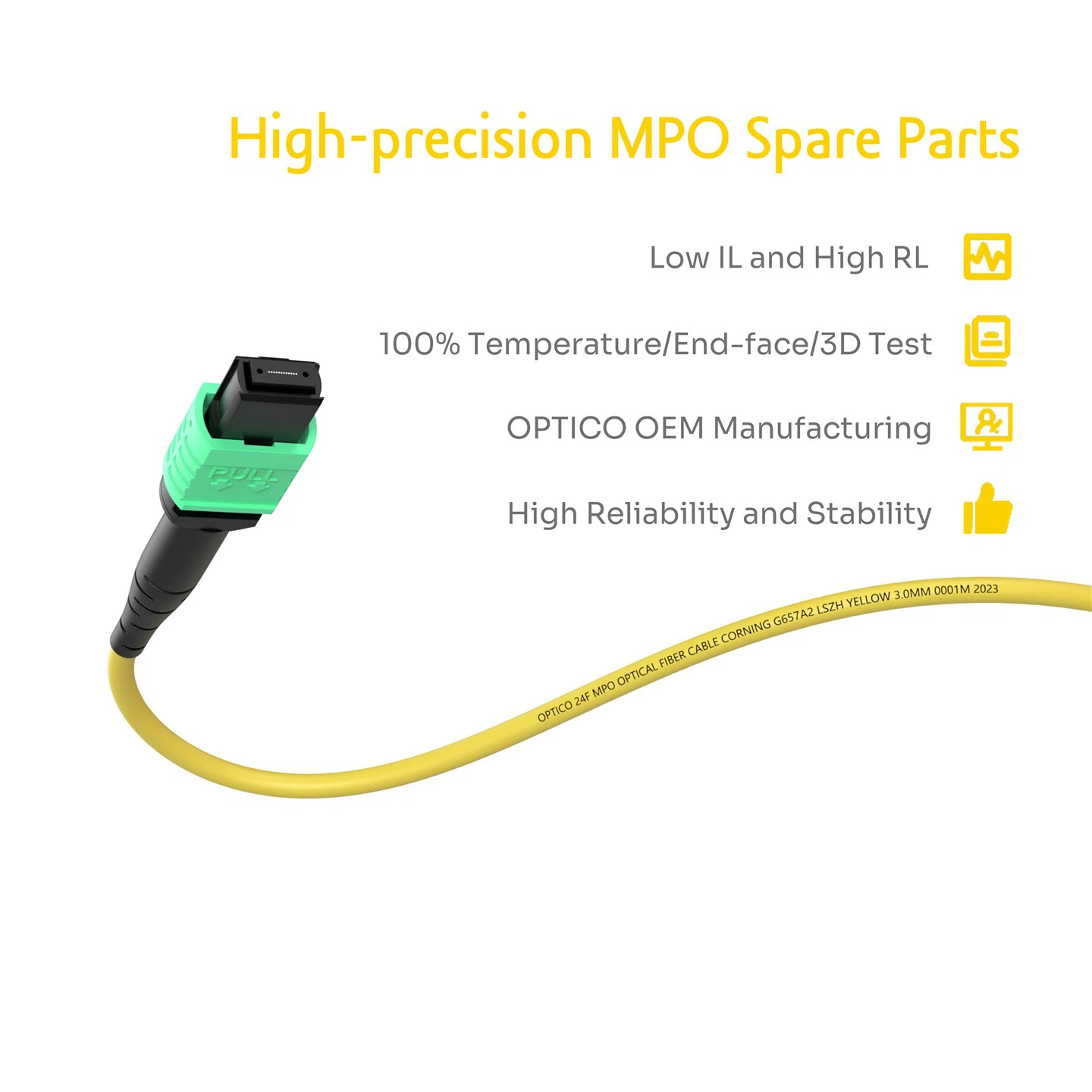 24F MPO Trunk Cable OS2 Female 2×12