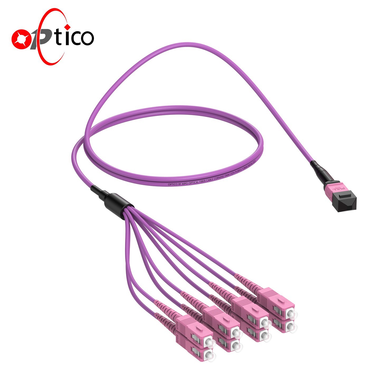 8 fibri MPO SC OM4 Fan-Out PatchCord