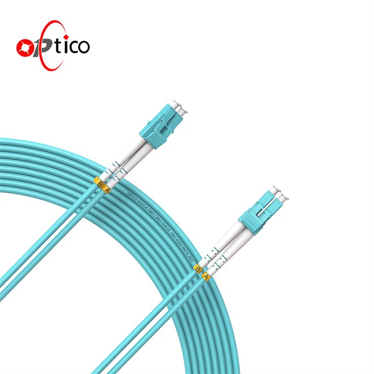 LC UPC- LC UPC Duplex 2.0mm LSZH OM3 Multimode Fiber Optic Patch Cable